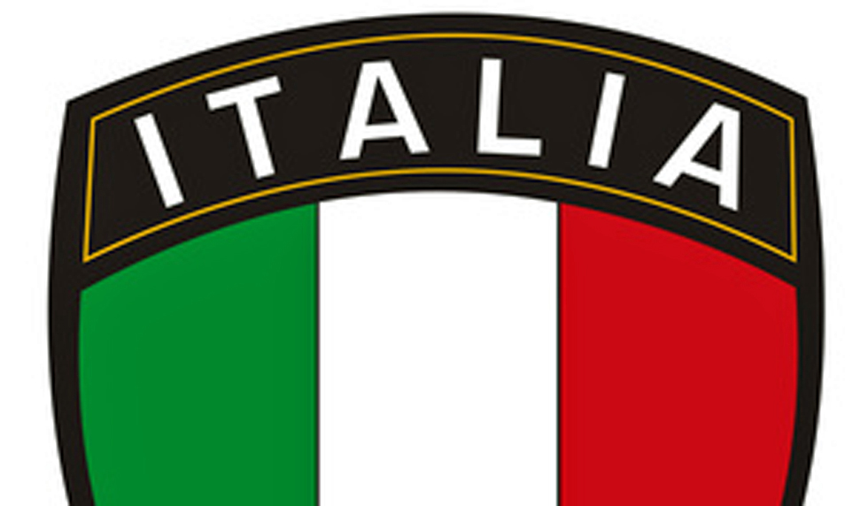 Flagge und Logo von Italien